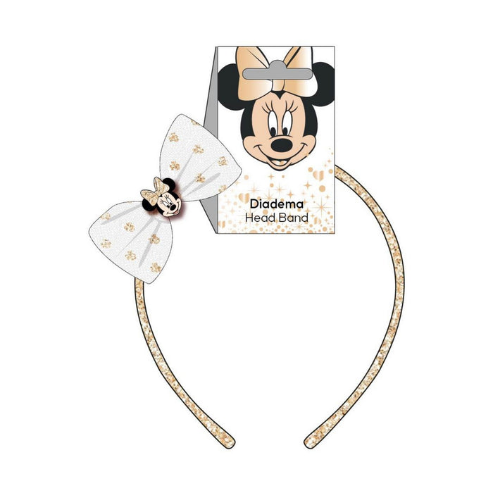 Diademă Minnie Mouse Fundă Auriu*