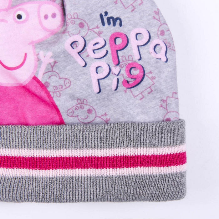 Căciulă și Mănuși Peppa Pig Gri