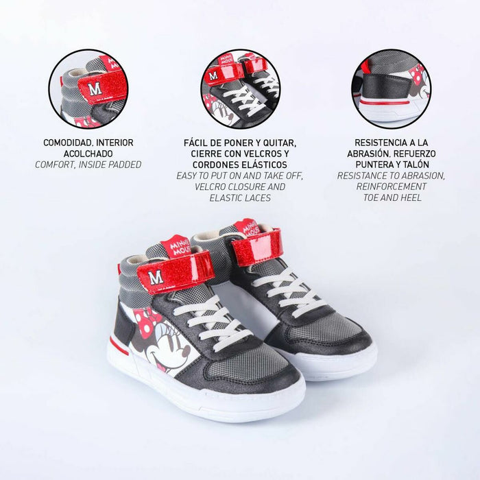 Cizme de zi cu zi pentru copii Minnie Mouse Negru