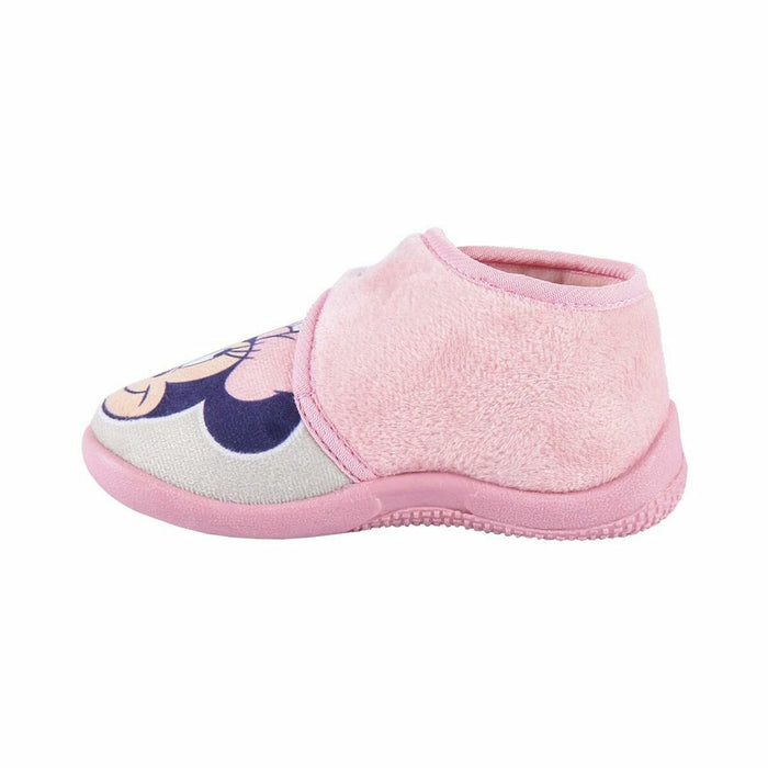 Papucii de Casă Minnie Mouse Roz Velcro