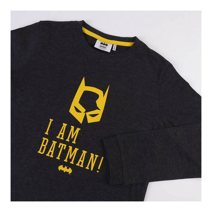 Pijama Infantil Batman Gri Gri închis