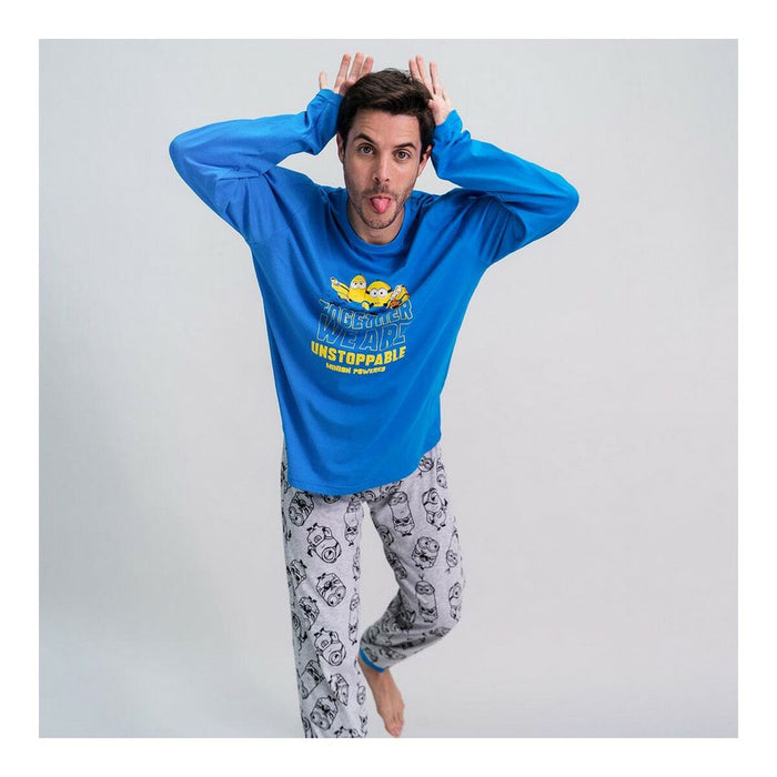 Pijama Minions Bărbați Albastru (Adulți)