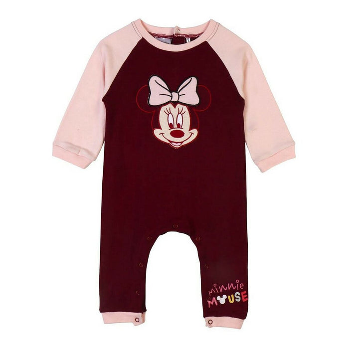 Salopetă cu Mânecă Lungă pentru Bebeluși Minnie Mouse Castaniu
