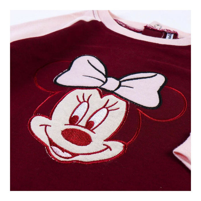 Salopetă cu Mânecă Lungă pentru Bebeluși Minnie Mouse Castaniu