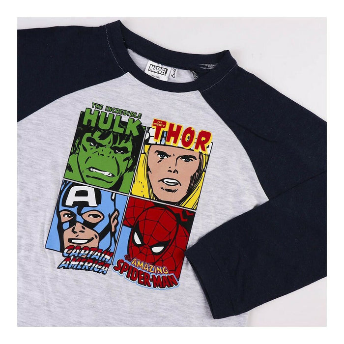 Pijama Infantil Marvel Gri