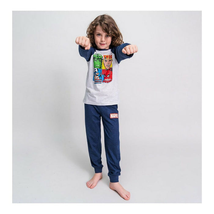 Pijama Infantil Marvel Gri