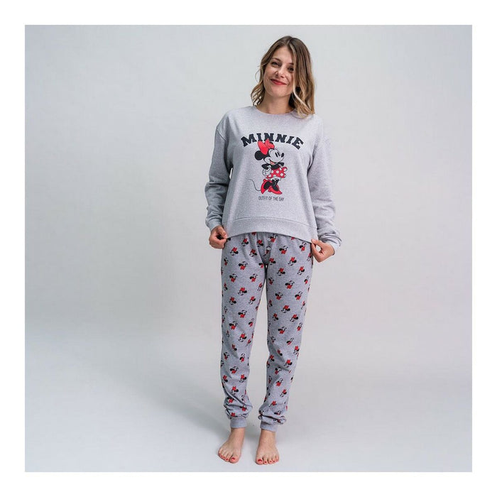 Pijama Minnie Mouse Femeie Gri