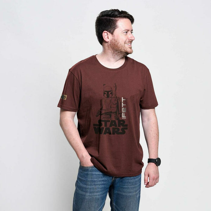 Tricou cu Mânecă Scurtă Bărbați Boba Fett Roșu