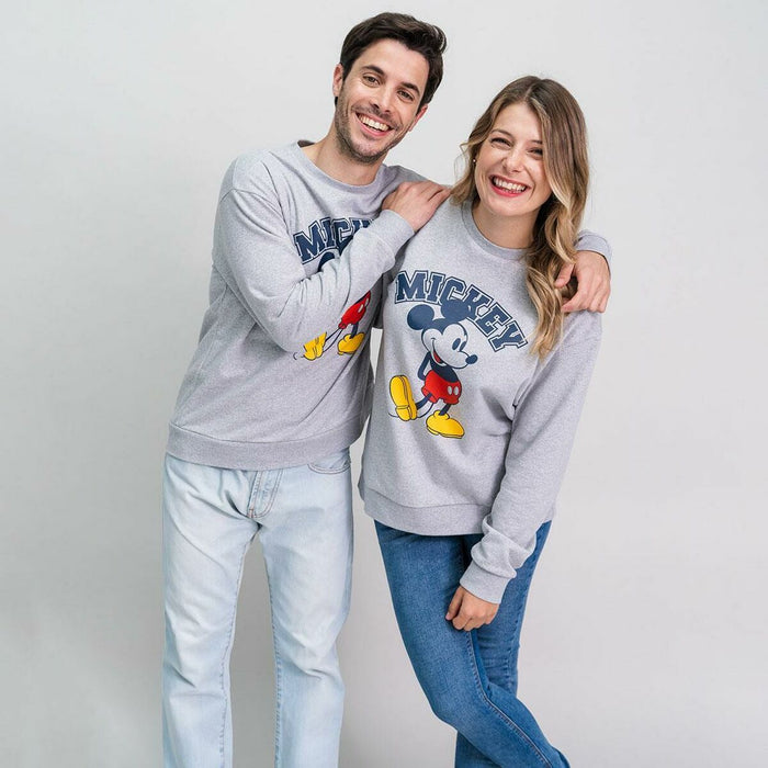 Hanorac fără Glugă Unisex Mickey Mouse Gri