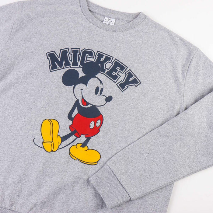 Hanorac fără Glugă Unisex Mickey Mouse Gri