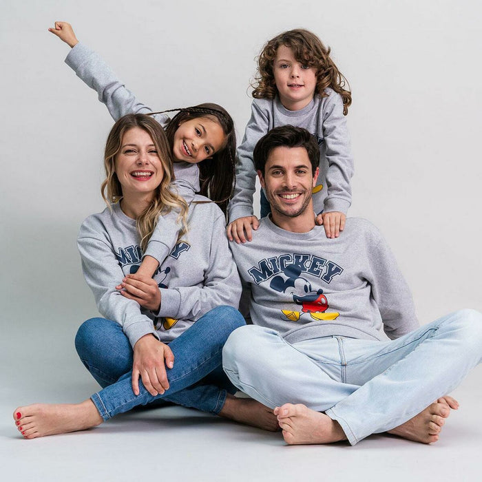 Hanorac fără Glugă Unisex Mickey Mouse Gri