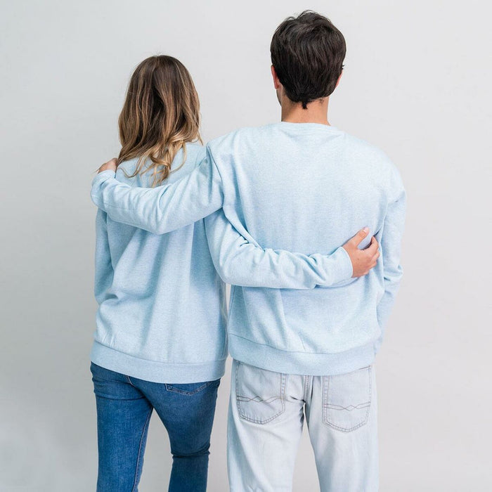 Hanorac fără Glugă Unisex Stitch Albastru deschis