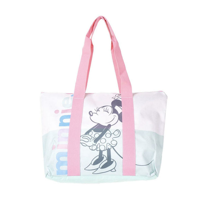 Geantă de Plajă Minnie Mouse Roz Multicolor 47 x 33 x 15 cm