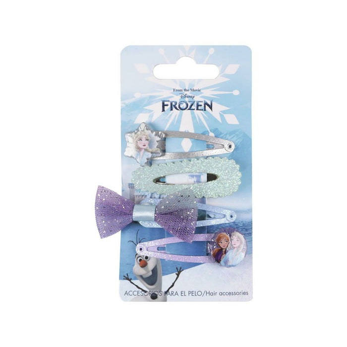 Agrafe de păr Frozen Multicolor 4 Unități Albastru