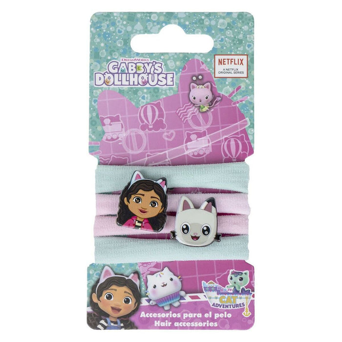 Elastic pentru Păr Gabby's Dollhouse 4 Piese Roz