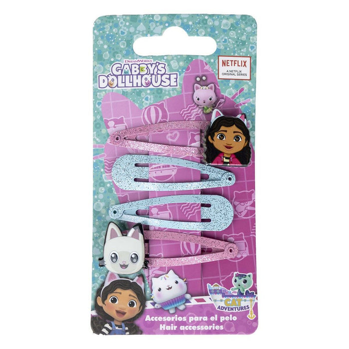 Agrafe de păr Gabby's Dollhouse 4 Piese Roz