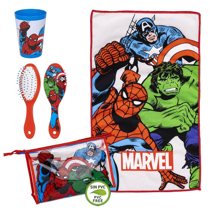 Set de Toaletă pentru Copii de Voiaj The Avengers 4 Piese Roșu
