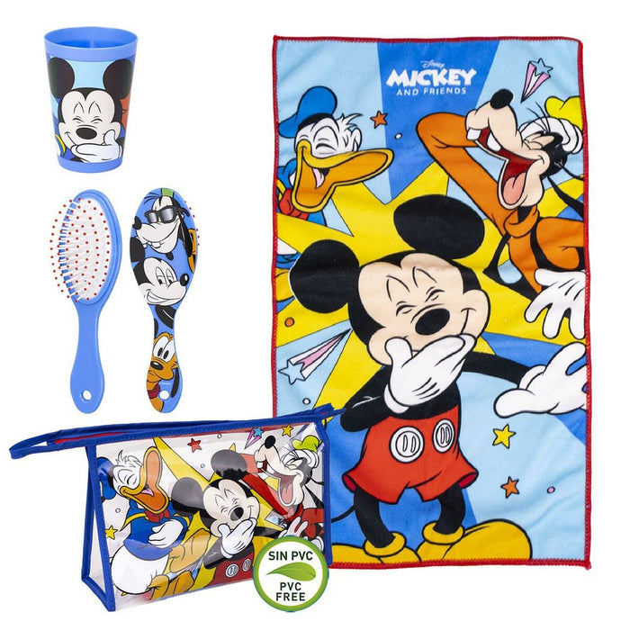 Set de Toaletă pentru Copii de Voiaj Mickey Mouse 4 Piese Albastru
