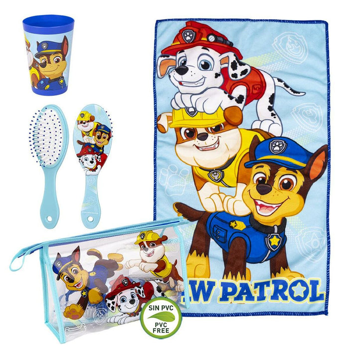 Set de Toaletă pentru Copii de Voiaj The Paw Patrol 4 Piese Albastru deschis