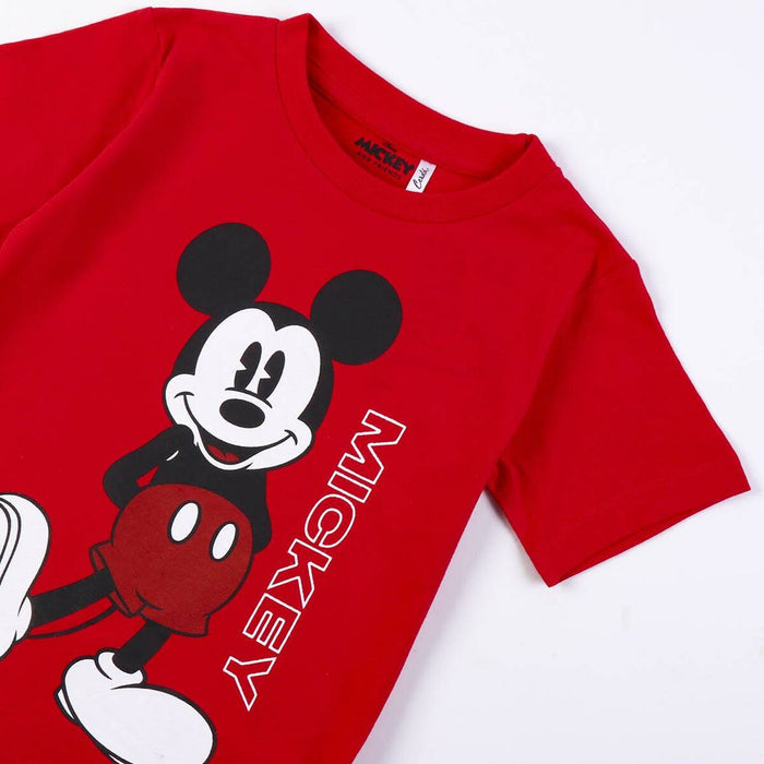 Tricou cu Mânecă Scurtă pentru Copii Mickey Mouse Roșu
