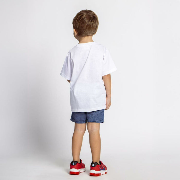 Tricou cu Mânecă Scurtă pentru Copii Spider-Man Alb