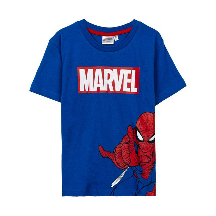 Tricou cu Mânecă Scurtă pentru Copii Spider-Man Albastru Infantil