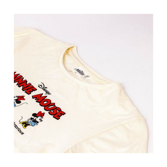 Tricou cu Mânecă Scurtă pentru Copii Minnie Mouse Bej