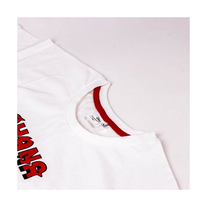 Tricou cu Mânecă Scurtă Femei Stitch Alb
