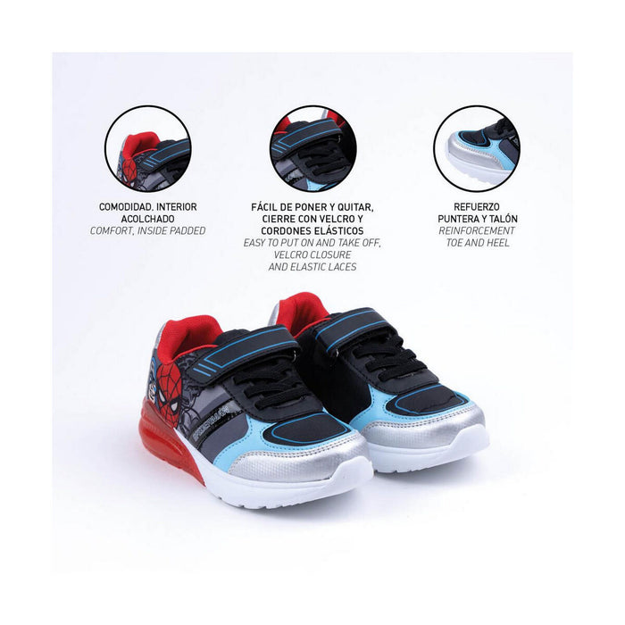 Adidași cu LED The Avengers Albastru Roșu