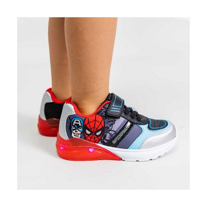 Adidași cu LED The Avengers Albastru Roșu
