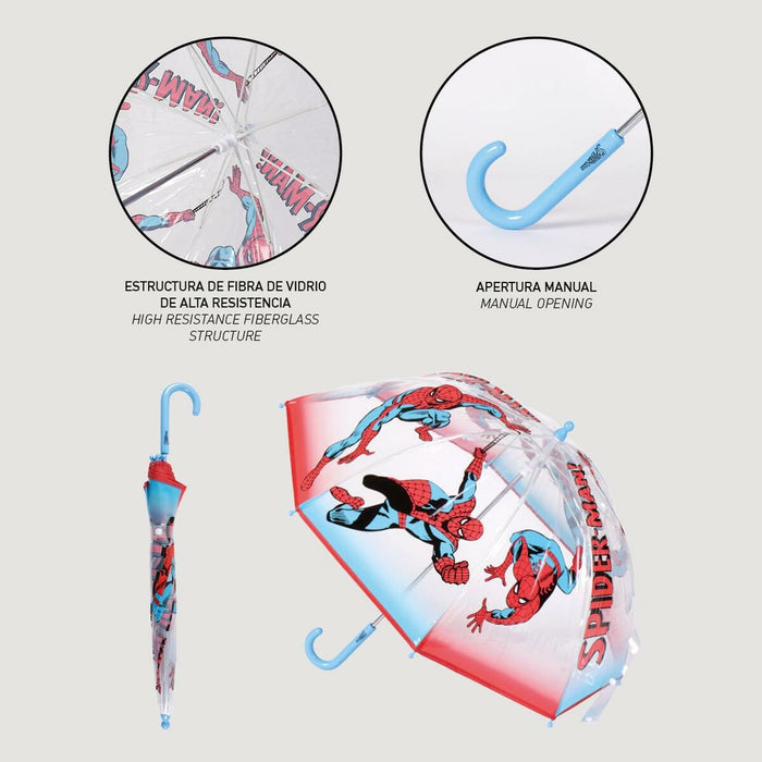 Umbrelă Spider-Man Ø 71 cm Albastru Roșu PoE 45 cm