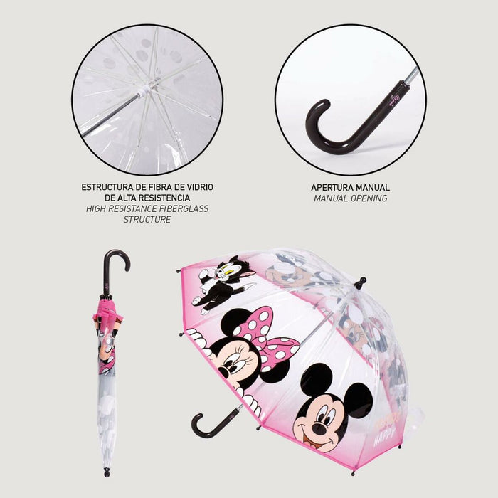 Umbrelă Minnie Mouse Ø 71 cm Roz PoE 45 cm