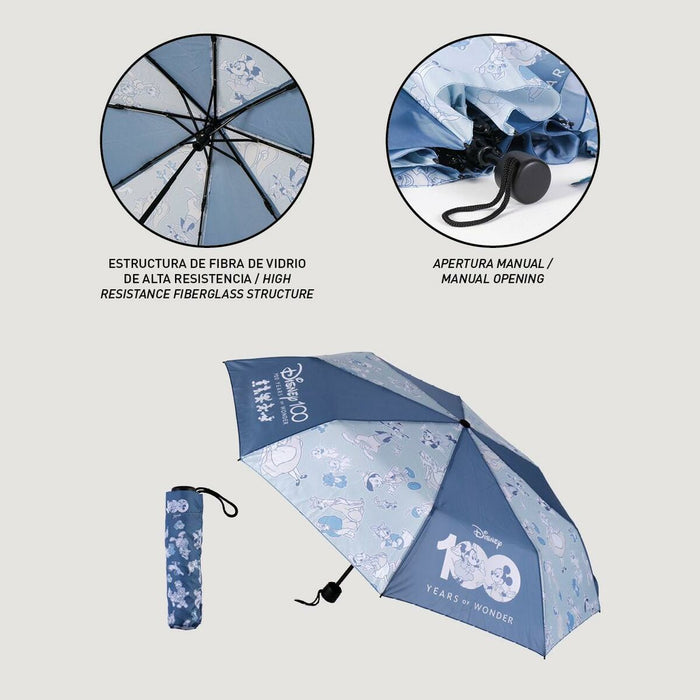 Umbrelă Pliabilă Disney 100 Albastru 53 cm