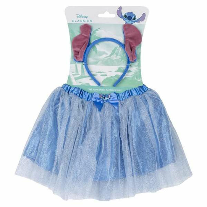 Costum Deghizare pentru Copii Stitch Albastru Diademă Tutu 2 Piese