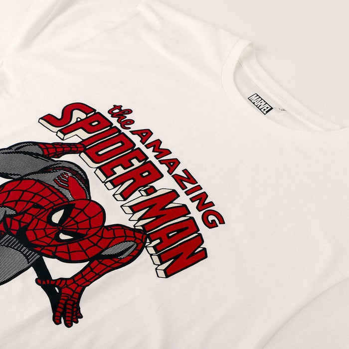 Tricou cu Mânecă Scurtă pentru Copii Spider-Man Alb