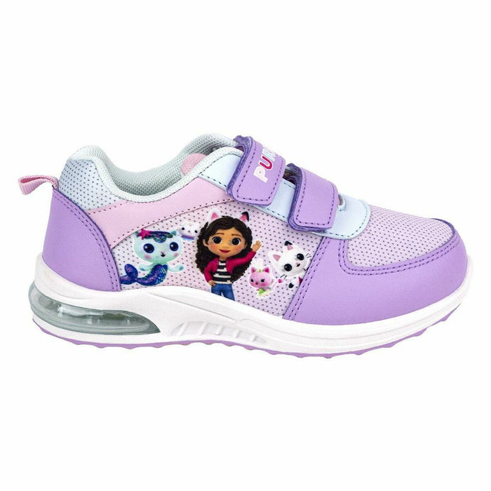 Adidași cu LED Gabby's Dollhouse Velcro Liliachiu