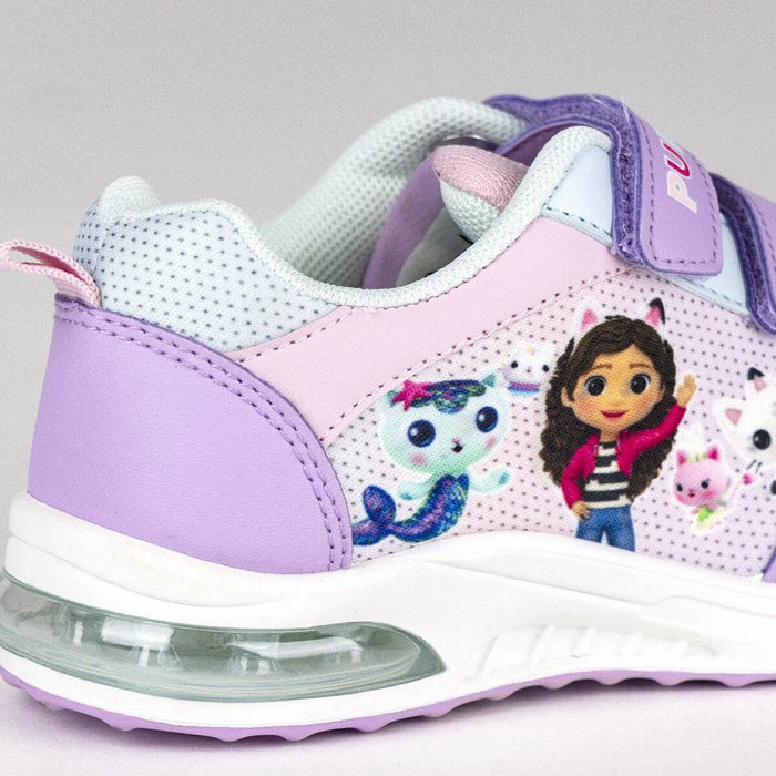 Adidași cu LED Gabby's Dollhouse Velcro Liliachiu