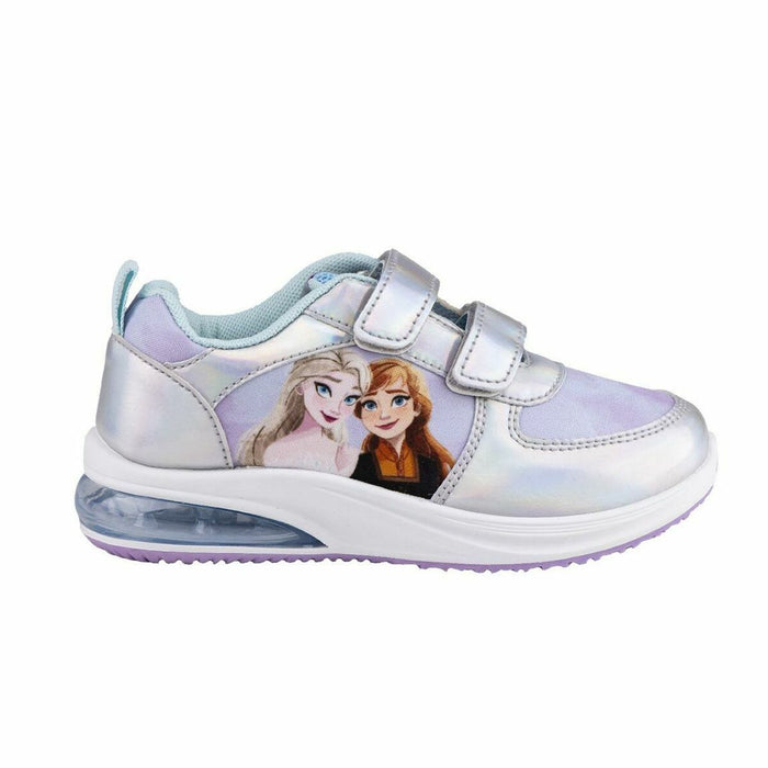 Adidași cu LED Frozen Velcro Argintiu