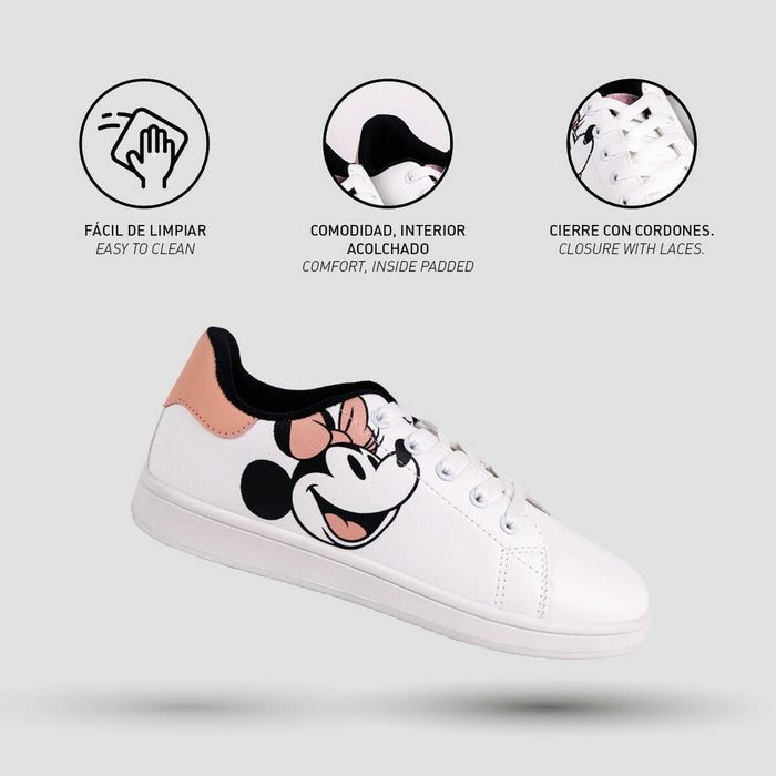 Pantofi sport pentru femei Minnie Mouse Alb
