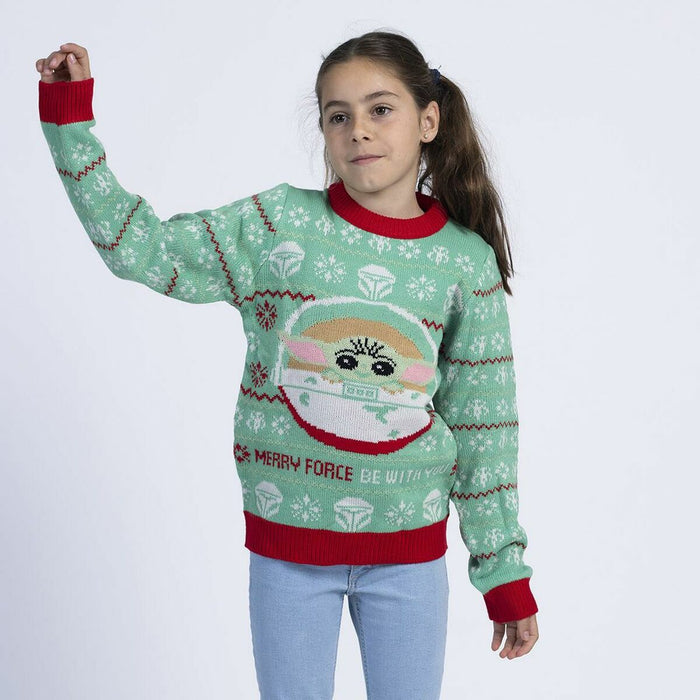 Pulover Unisex The Mandalorian Infantil Crăciun Verde