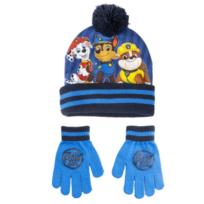 Căciulă și Mănuși The Paw Patrol 2 Piese Albastru