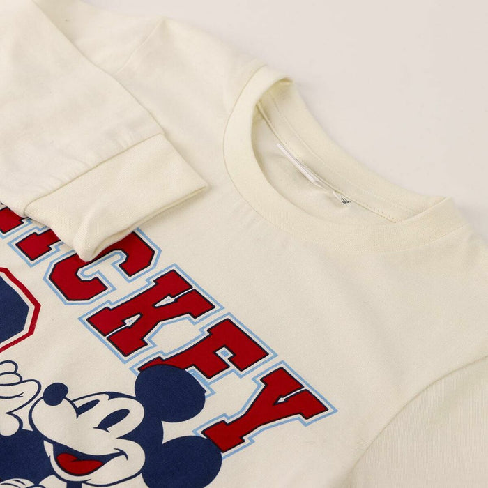 Pijama Infantil Mickey Mouse Bej