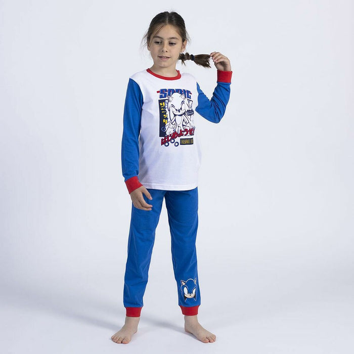 Pijama Infantil Sonic Albastru
