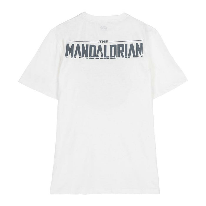 Tricou cu Mânecă Scurtă pentru Copii The Mandalorian Alb