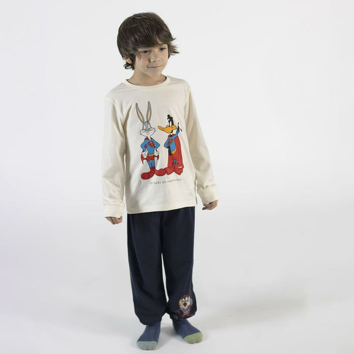 Pijama Infantil Warner Bros Albastru închis Bej