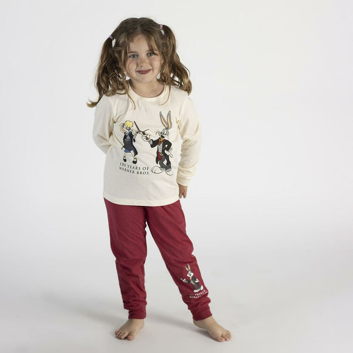 Pijama Infantil Warner Bros Roșu Bej