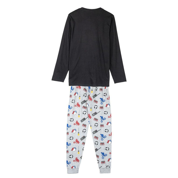 Pijama Stranger Things Gri Negru