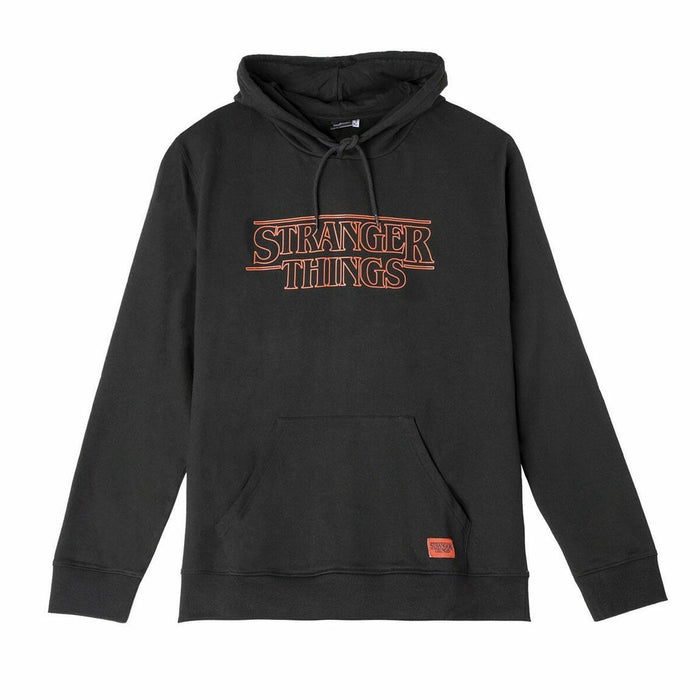 Hanorac cu Glugă Unisex Stranger Things Negru