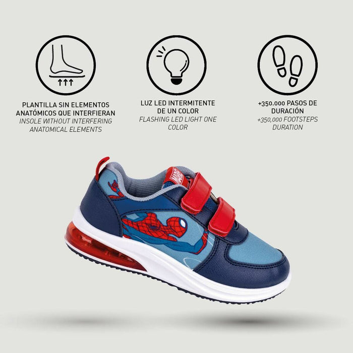 Adidași cu LED Spider-Man Velcro Albastru