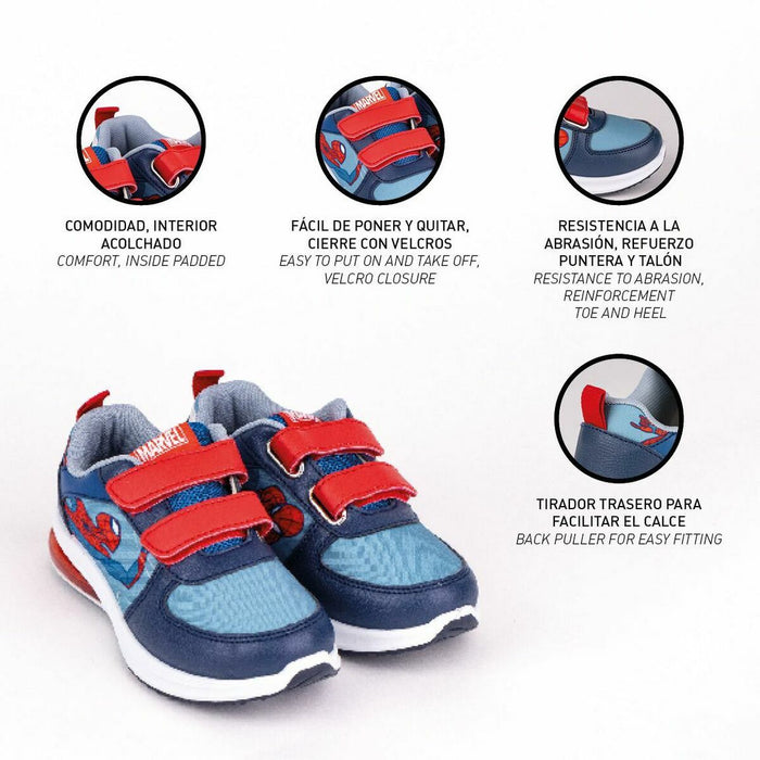 Adidași cu LED Spider-Man Velcro Albastru
